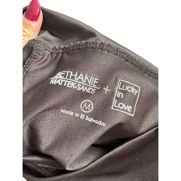 LUCKY IN LOVE X Bethanie Mattek Sands Black Ruffle COURT WORN Skort Size Medium - Picture 10 of 10